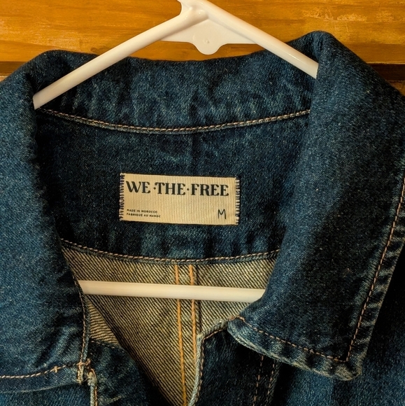 Free People Denim Jumpsuit in Dark Blue - Picture 3 of 7